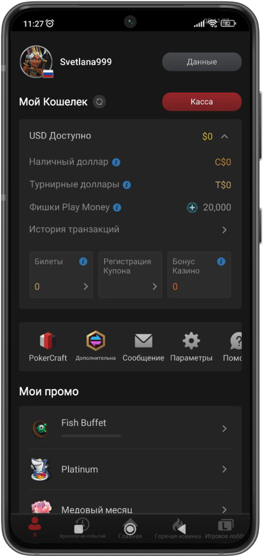 Просмотр баланса в личном кабинете
